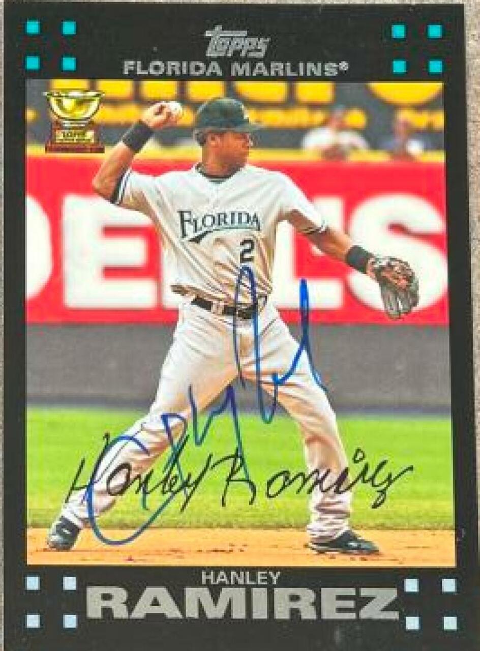Hanley Ramirez Signed 2007 Topps Baseball Card - Florida Marlins #467 - PastPros