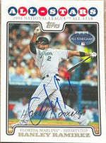 Hanley Ramirez Signed 2008 Topps Updates & Highlights Baseball Card - Florida Marlins
