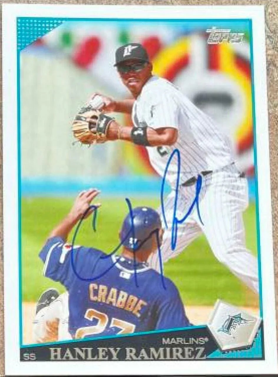 Hanley Ramirez Signed 2009 Topps Baseball Card - Florida Marlins