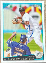 Hanley Ramirez Signed 2009 Topps Baseball Card - Florida Marlins