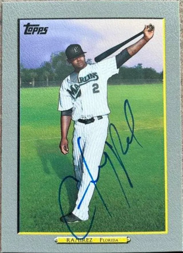 Hanley Ramirez Signed 2009 Topps Turkey Red Baseball Card - Florida Marlins