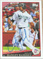 Hanley Ramirez Signed 2009 Topps Updates & Highlights Baseball Card - Florida Marlins - PastPros