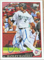 Hanley Ramirez Signed 2009 Topps Updates & Highlights Baseball Card - Florida Marlins