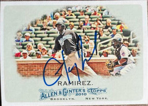 Hanley Ramirez Signed 2010 Allen & Ginter Baseball Card - Florida Marlins - PastPros