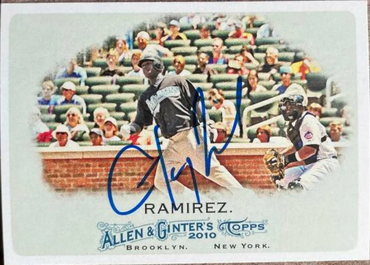 Hanley Ramirez Signed 2010 Allen & Ginter Baseball Card - Florida Marlins