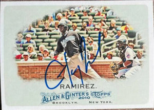 Hanley Ramirez Signed 2010 Allen & Ginter Baseball Card - Florida Marlins