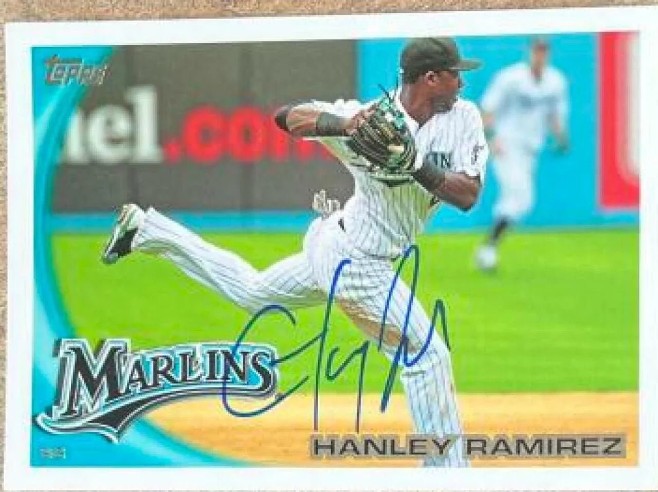 Hanley Ramirez Signed 2010 Topps Baseball Card - Florida Marlins