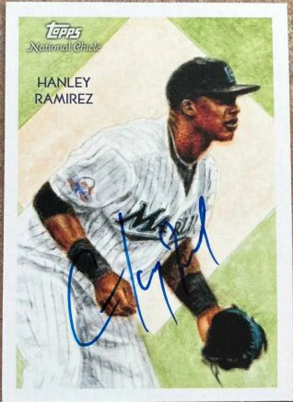 Hanley Ramirez Signed 2010 Topps National Chicle Baseball Card - Florida Marlins