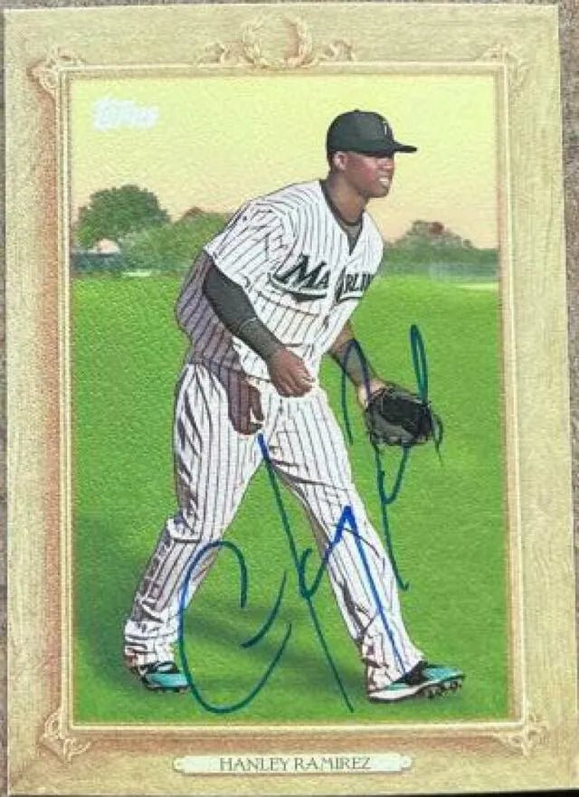 Hanley Ramirez Signed 2010 Topps Turkey Red Baseball Card - Florida Marlins