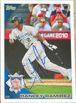 Hanley Ramirez Signed 2010 Topps Updates & Highlights Baseball Card - Florida Marlins #US-150