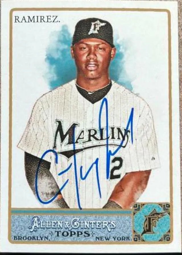 Hanley Ramirez Signed 2011 Allen & Ginter Baseball Card - Florida Marlins