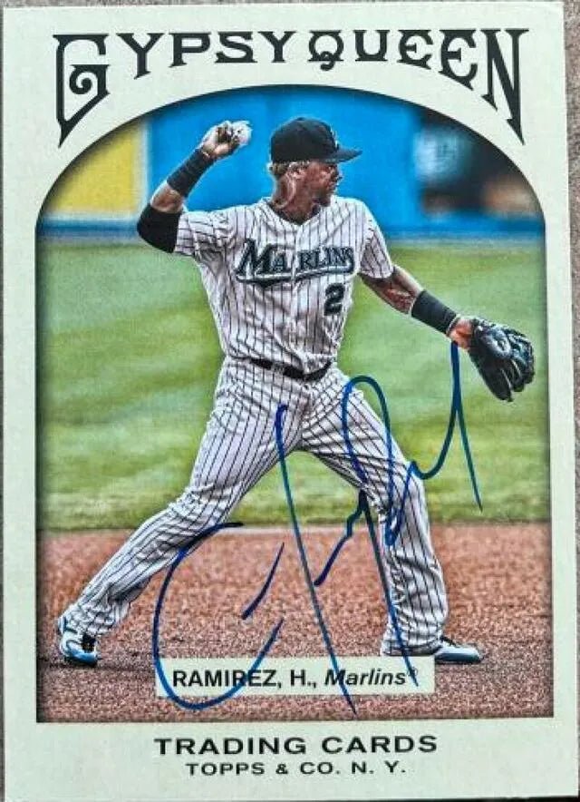 Hanley Ramirez Signed 2011 Topps Gypsy Queen Baseball Card - Florida Marlins