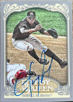 Hanley Ramirez Signed 2012 Topps Gypsy Queen Baseball Card - Florida Marlins - PastPros