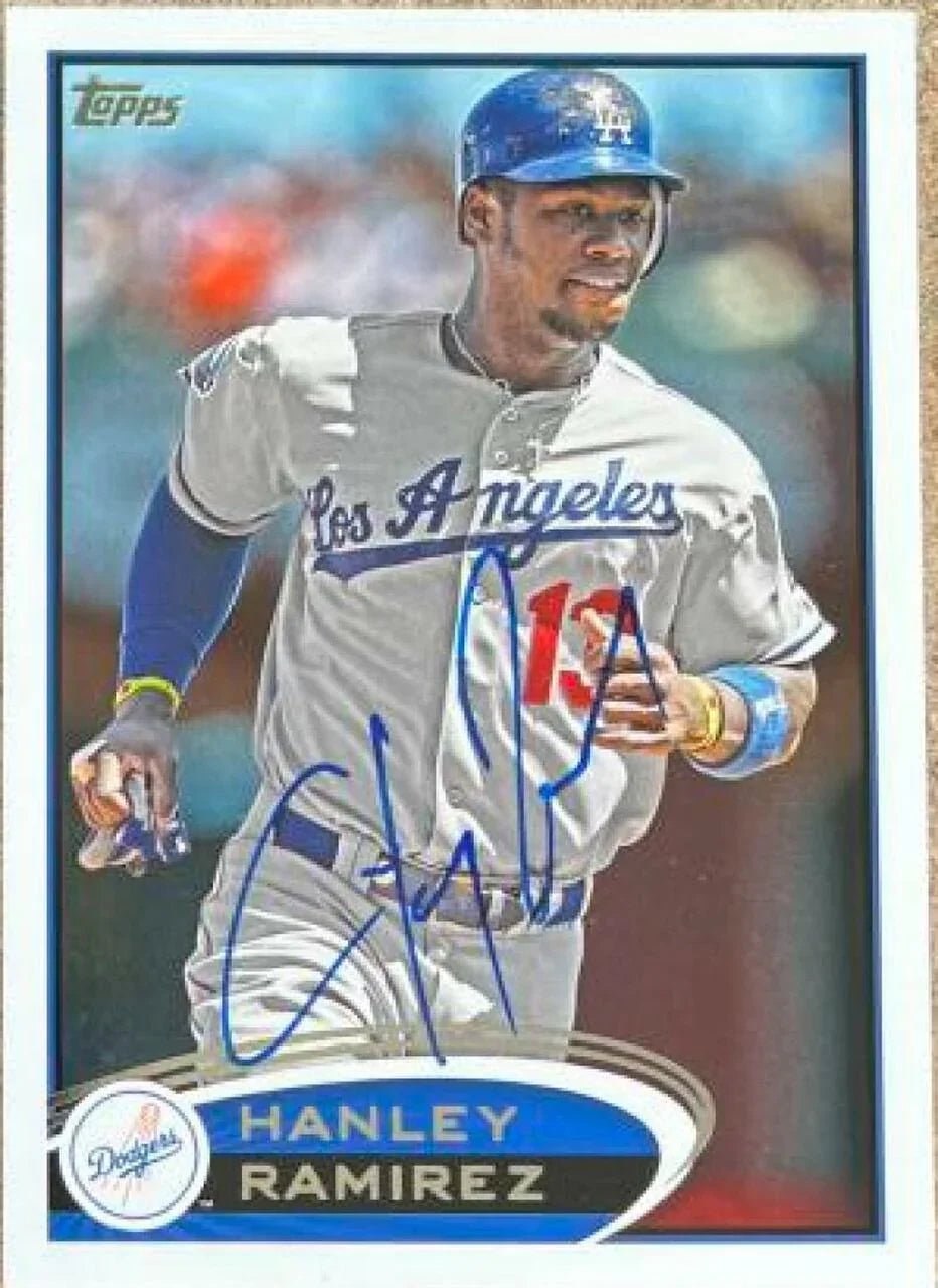 Hanley Ramirez Signed 2012 Topps Update Baseball Card - Los Angeles Dodgers