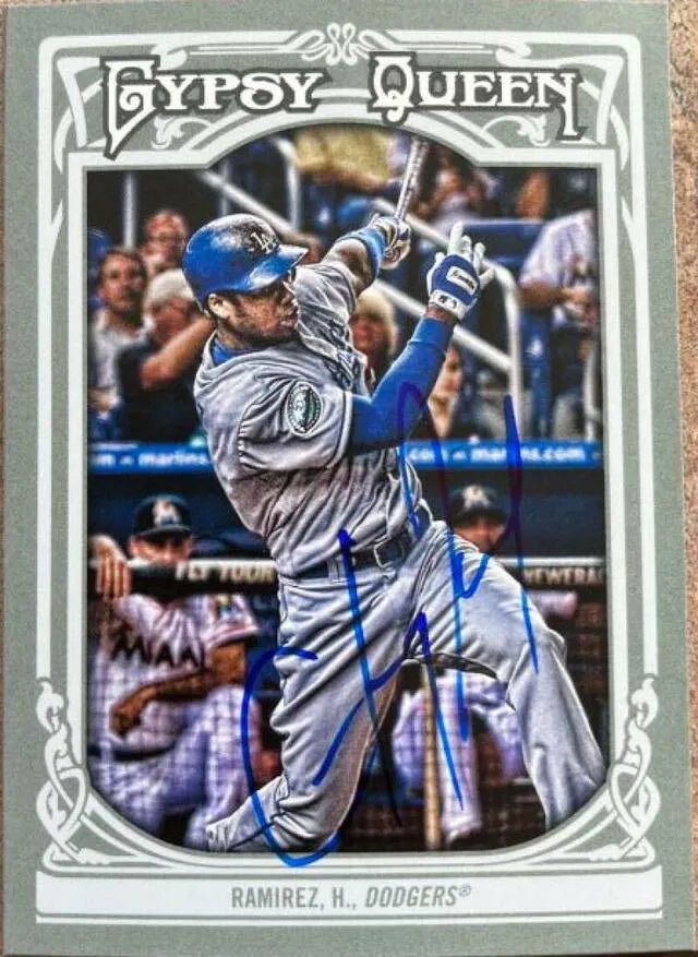 Hanley Ramirez Signed 2013 Topps Gypsy Queen Baseball Card - Los Angeles Dodgers