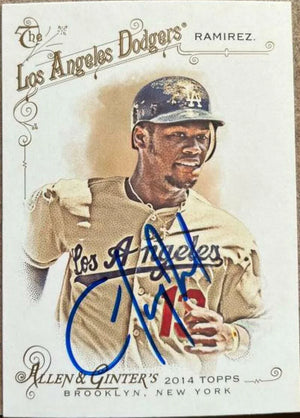 Hanley Ramirez Signed 2014 Allen & Ginter Baseball Card - Los Angeles Dodgers - PastPros