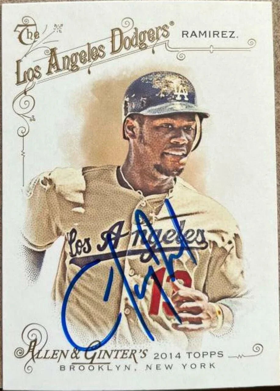 Hanley Ramirez Signed 2014 Allen & Ginter Baseball Card - Los Angeles Dodgers