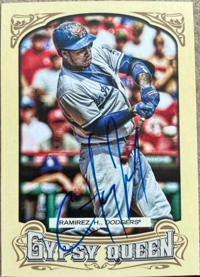 Hanley Ramirez Signed 2014 Topps Gypsy Queen Baseball Card - Los Angeles Dodgers
