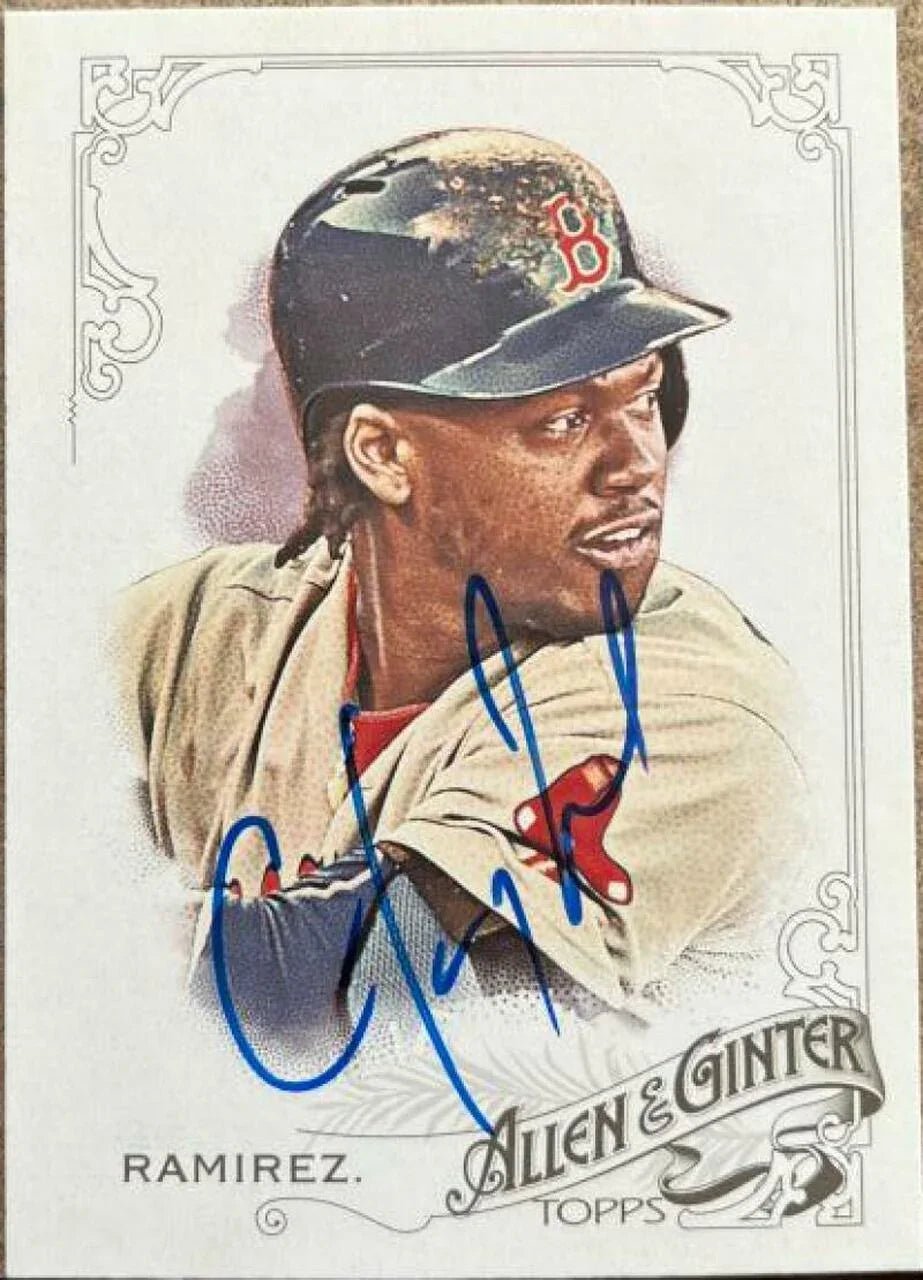 Hanley Ramirez Signed 2015 Allen & Ginter Baseball Card - Boston Red Sox