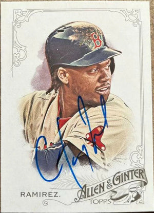 Hanley Ramirez Signed 2015 Allen & Ginter Baseball Card - Boston Red Sox