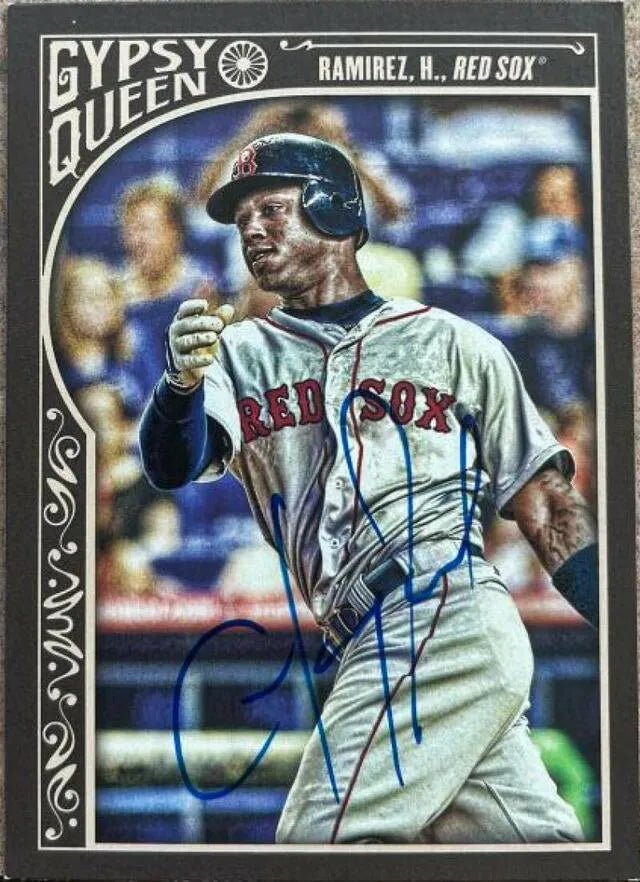 Hanley Ramirez Signed 2015 Topps Gypsy Queen Baseball Card - Boston Red Sox