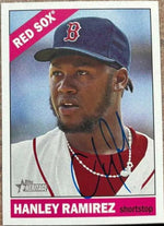Hanley Ramirez Signed 2015 Topps Heritage Baseball Card - Boston Red Sox - SP