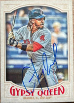 Hanley Ramirez Signed 2016 Topps Gypsy Queen Baseball Card - Boston Red Sox