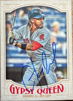 Hanley Ramirez Signed 2016 Topps Gypsy Queen Baseball Card - Boston Red Sox - PastPros