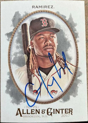 Hanley Ramirez Signed 2017 Allen & Ginter Baseball Card - Boston Red Sox - PastPros