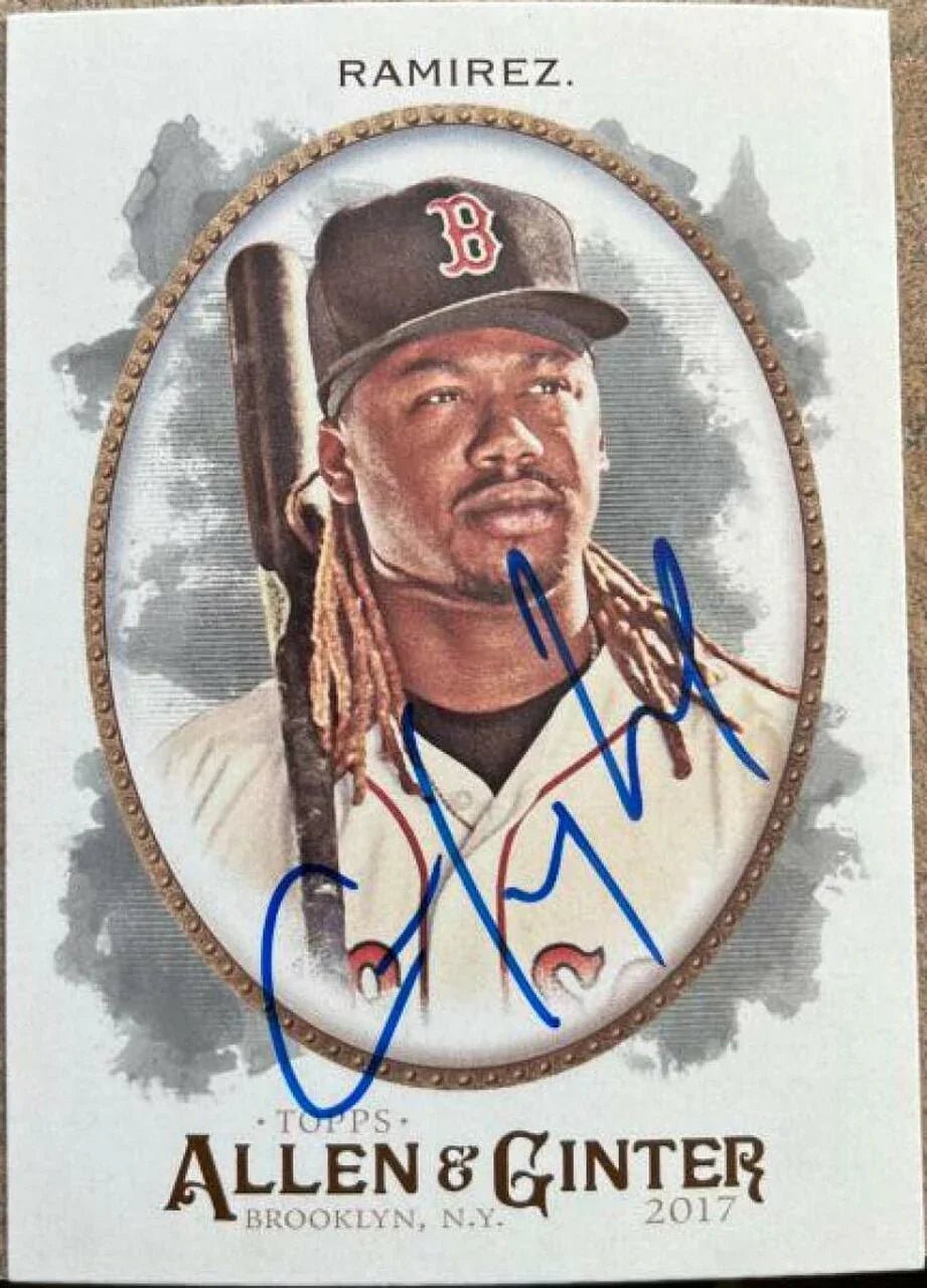 Hanley Ramirez Signed 2017 Allen & Ginter Baseball Card - Boston Red Sox