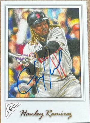 Hanley Ramirez Signed 2017 Topps Gallery Baseball Card - Boston Red Sox