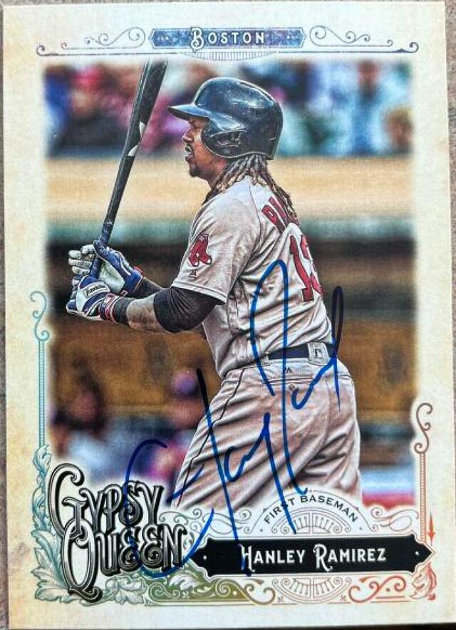 Hanley Ramirez Signed 2017 Topps Gypsy Queen Baseball Card - Boston Red Sox - PastPros