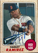 Hanley Ramirez Signed 2017 Topps Heritage Baseball Card - Boston Red Sox - PastPros