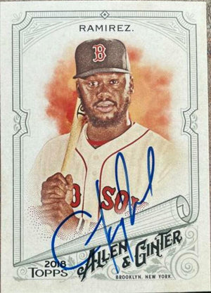 Hanley Ramirez Signed 2018 Allen & Ginter Baseball Card - Boston Red Sox - PastPros