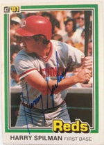 Harry Spilman Signed 1981 Donruss Baseball Card - Cincinnati Reds