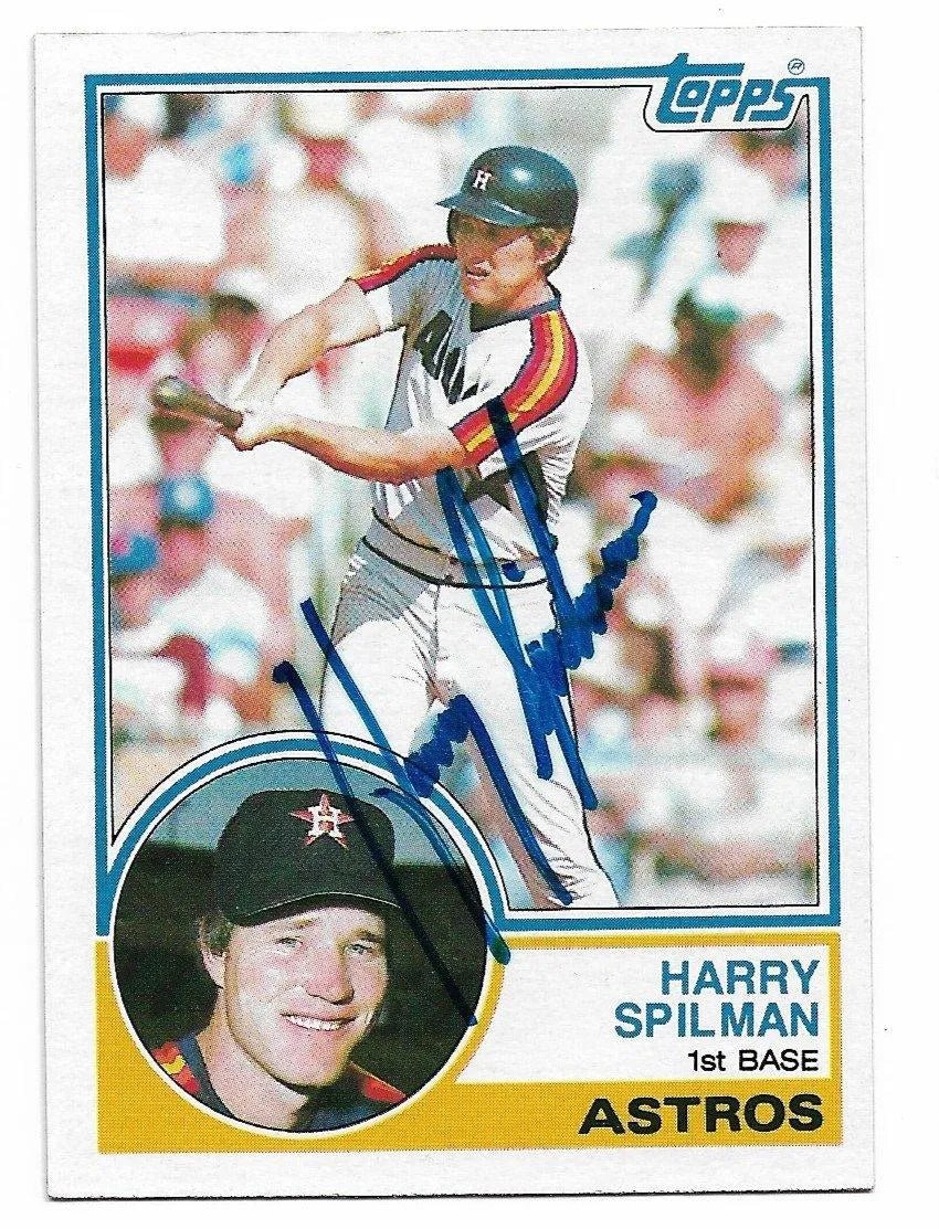 Harry Spilman Signed 1983 Topps Baseball Card - Houston Astros