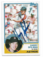 Harry Spilman Signed 1983 Topps Baseball Card - Houston Astros