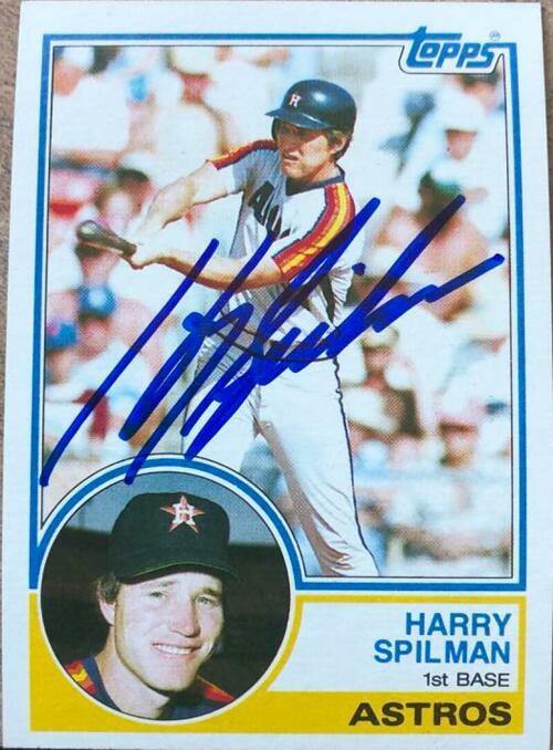 Harry Spilman Signed 1983 Topps Baseball Card - Houston Astros - PastPros