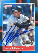 Harry Spilman Signed 1988 Donruss Baseball Card - San Francisco Giants