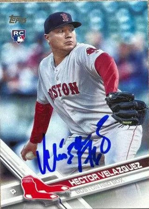 Hector Velazquez Signed 2017 Topps Update Baseball Card - Boston Red Sox