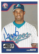 Henry Mateo Signed 2002 Upper Deck 40-Man Baseball Card - Montreal Expos