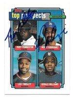 Henry Rodriguez / Rudy Pemberton Signed 1992 Topps Baseball Card - Top Prospects