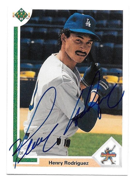 Henry Rodriguez Signed 1991 Upper Deck Baseball Card - Los Angeles Dodgers - PastPros