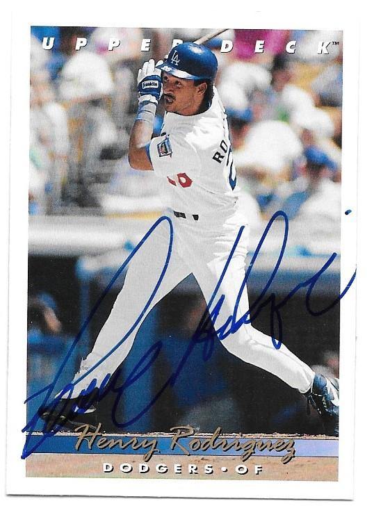 Henry Rodriguez Signed 1993 Upper Deck Baseball Card - Los Angeles Dodgers - PastPros