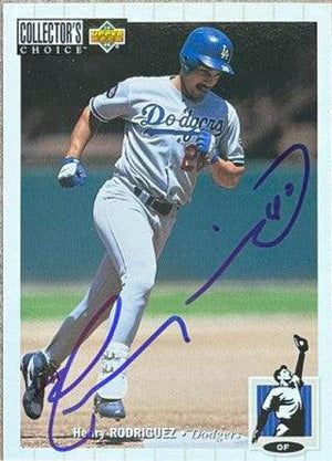 Henry Rodriguez Signed 1994 Collector's Choice Baseball Card - Los Angeles Dodgers - PastPros