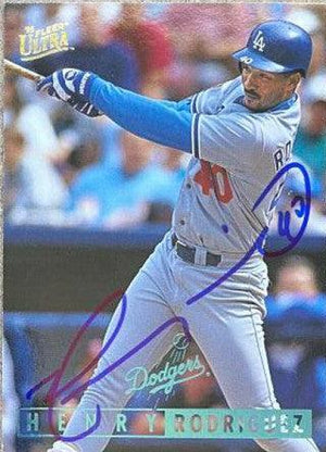 Henry Rodriguez Signed 1995 Fleer Ultra Baseball Card - Los Angeles Dodgers - PastPros