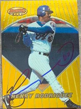 Henry Rodriguez Signed 1996 Bowman's Best Baseball Card - Montreal Expos - PastPros