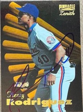 Henry Rodriguez Signed 1996 Pinnacle Zenith Baseball Card - Montreal Expos