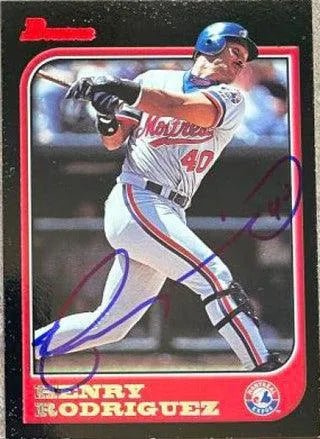 Henry Rodriguez Signed 1997 Bowman Baseball Card - Montreal Expos