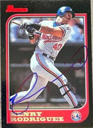Henry Rodriguez Signed 1997 Bowman Baseball Card - Montreal Expos